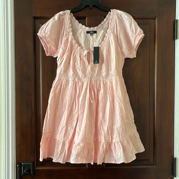 Lulus | Dresses | Lulus Light Pink Baby Doll Dress Wpuffed Sleeves Size  Medium | Poshmark